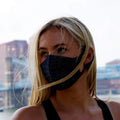 Face Mask | Bling Extra | SINGLE | Navy, Navy Sweaty Bands Non Slip Headband