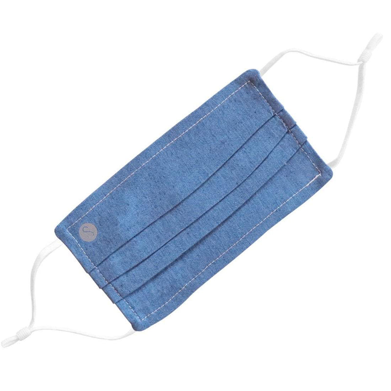 Face Mask | Chambray Pleat | Light Blue Sweaty Bands Non Slip Headband