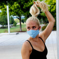 Face Mask | First | Baby Blue Sweaty Bands Non Slip Headband