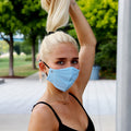 Face Mask | First | Baby Blue Sweaty Bands Non Slip Headband