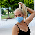 Face Mask | First | Baby Blue Sweaty Bands Non Slip Headband