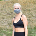 Face Mask | First | Heathered Grey Sweaty Bands Non Slip Headband