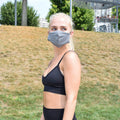 Face Mask | First | Heathered Grey Sweaty Bands Non Slip Headband