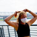 Face Mask | First | White Sweaty Bands Non Slip Headband