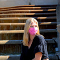 Face Mask | Oxford Pleat | Bright Pink Sweaty Bands Non Slip Headband