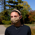 Face Mask | Oxford Pleat | Camel Sweaty Bands Non Slip Headband