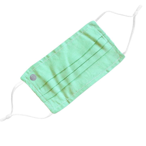 Face Mask | Oxford Pleat | Green Sweaty Bands Non Slip Headband