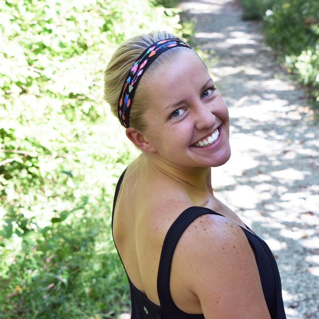 Find Your Way | Black | 1 Inch Sweaty Bands Non Slip Headband
