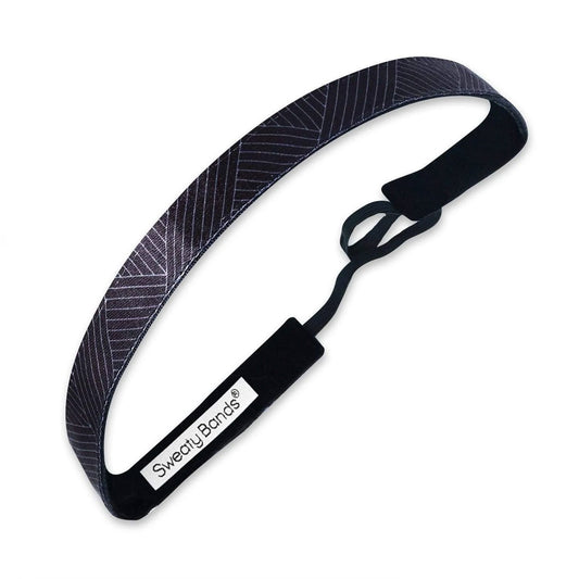 Finish Line | Charcoal, Black | 5/8 Inch Sweaty Bands Non Slip Headband