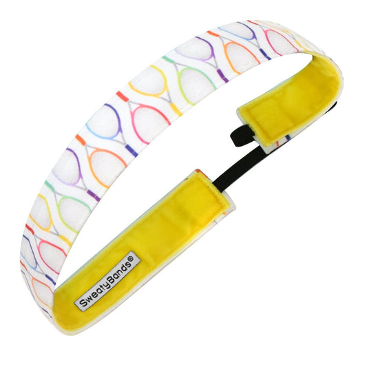 Get A Grip | White, Multi | 1 Inch Sweaty Bands Non Slip Headband