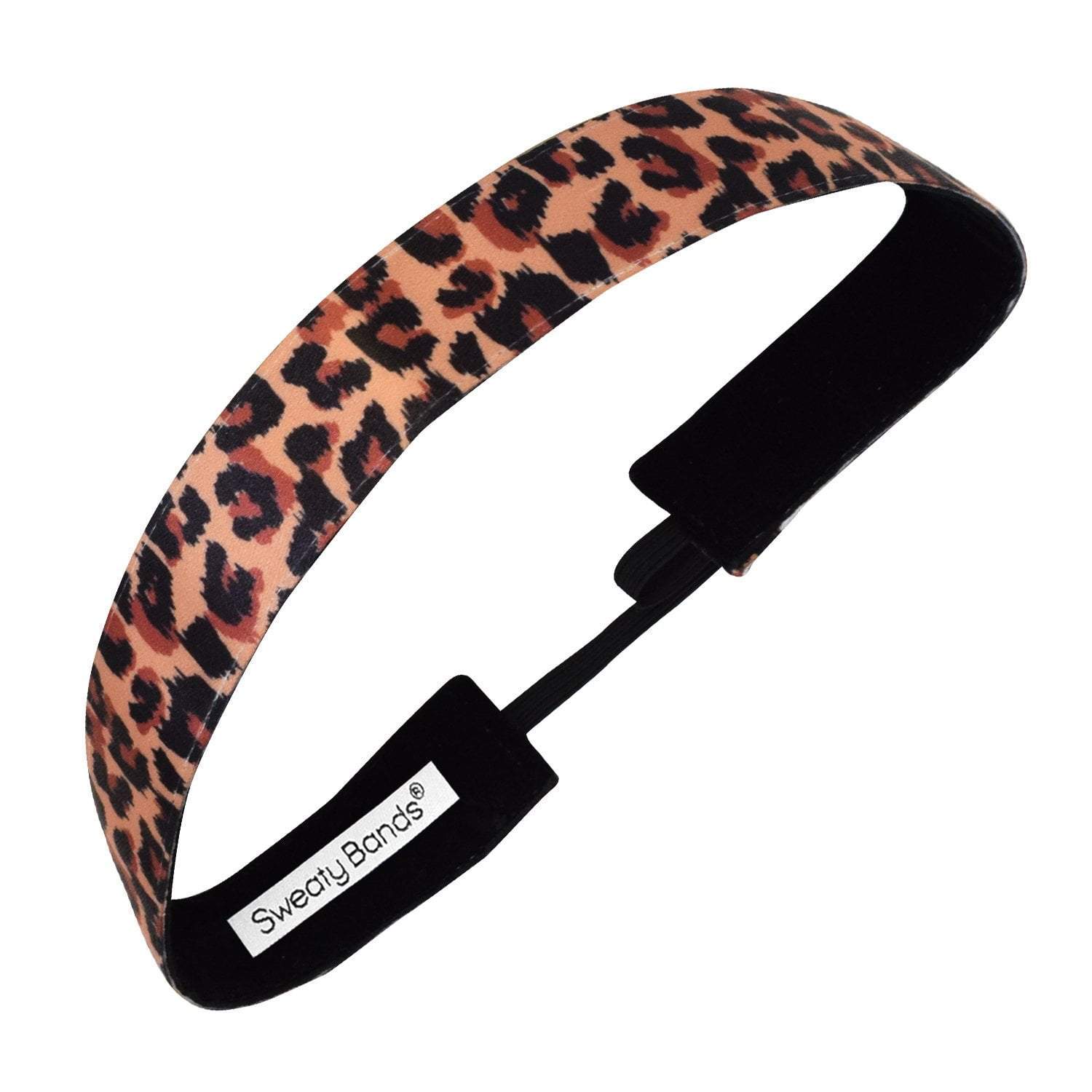 Get Wild | Black, Tan | 1 Inch Sweaty Bands Non Slip Headband