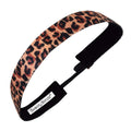 Get Wild | Black, Tan | 1 Inch Sweaty Bands Non Slip Headband