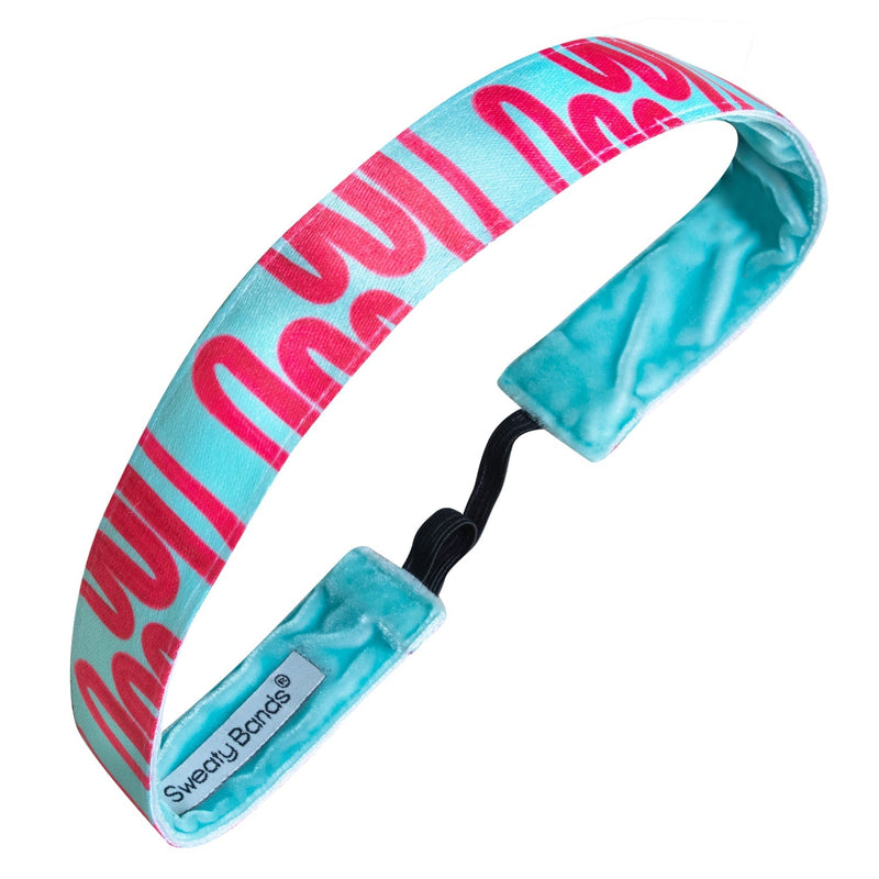 Go with the Flow | Green, Red | 1 Inch Sweaty Bands Non Slip Headband