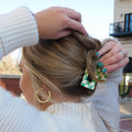Hair Claw | Checkered | Green, White Sweaty Bands Non Slip Headband