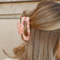 Hair Claw | Checkered | Pink, White Sweaty Bands Non Slip Headband