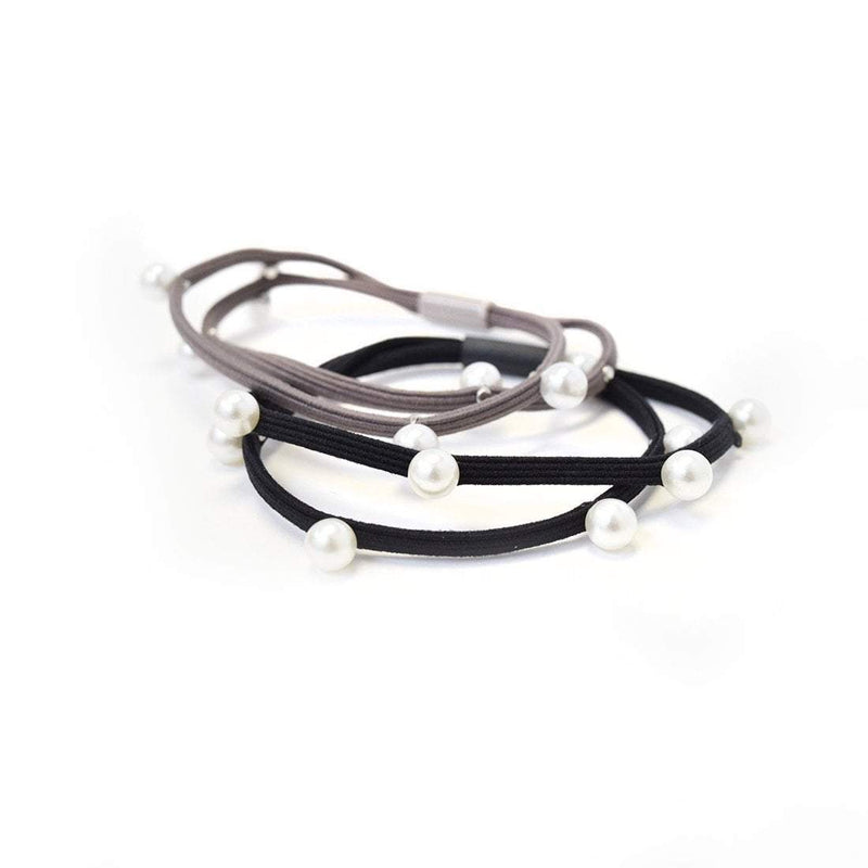 Hair Ties | Pearls | Black, Grey Sweaty Bands