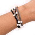 Hair Ties | Pearls | Black, Grey Sweaty Bands
