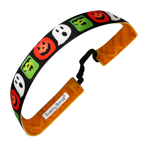 Halloween | Ghouls Just Wanna Have Fun | Black, Multi | 1 Inch Sweaty Bands Non Slip Headband