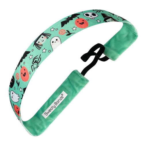 Halloween | Spooky Season | Green, Multi | 1 Inch Sweaty Bands Non Slip Headband