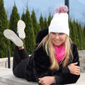 Hats | PomPom | White, Multi Sweaty Bands Non Slip Headband