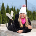 Hats | PomPom | White, Multi Sweaty Bands Non Slip Headband