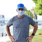 Hats | Sweaty Baseball Hat with Buttons | Light Blue Sweaty Bands Non Slip Headband