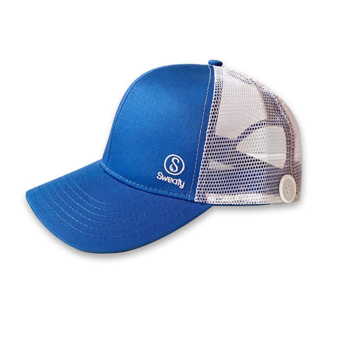 Hats | Sweaty Hat with Buttons | Light Blue Sweaty Bands Non Slip Headband