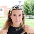 Headband | Animal Print | Ivory, Black, Gold Sweaty Bands Non Slip Headband