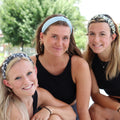 Headband | Animal Print | Ivory, Black, Gold Sweaty Bands Non Slip Headband