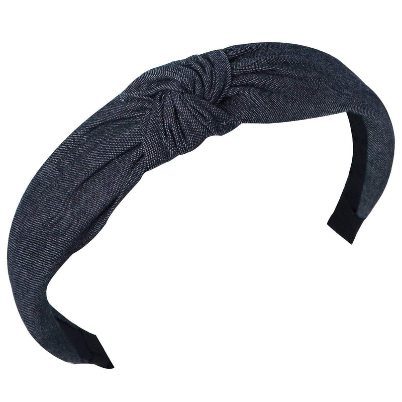 Headband | Denim Knot | Black Sweaty Bands Non Slip Headband