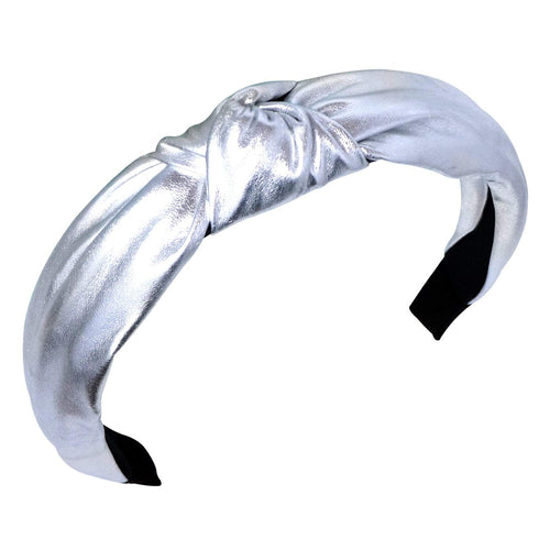 Headband | Leather Knot | Silver Sweaty Bands Non Slip Headband
