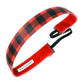Holiday | Mad For Plaid | Red, Black | 1 Inch Sweaty Bands Non Slip Headband