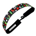 Holiday | Peace, Love, Joy | Black, Multi | 1 Inch Sweaty Bands