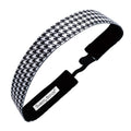 Houndstooth | Black, White | 1 Inch Sweaty Bands Non Slip Headband