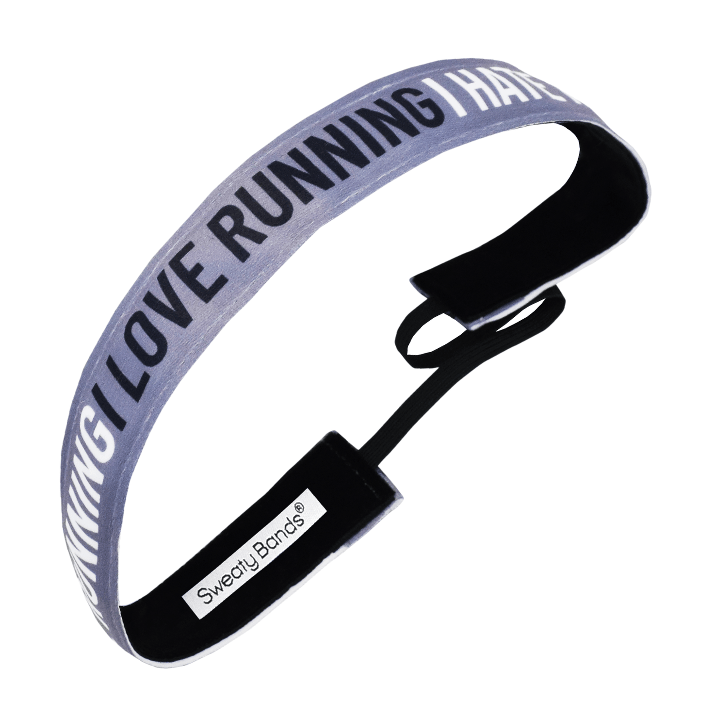 It's A Love Hate Thing | Black, Grey | 1 Inch Sweaty Bands Non Slip Headband