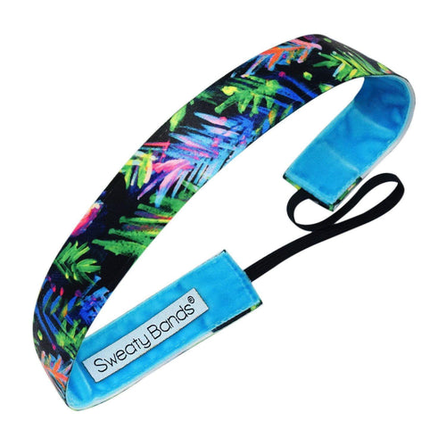 Jordan | Black, Multi | 1 Inch Sweaty Bands Non Slip Headband