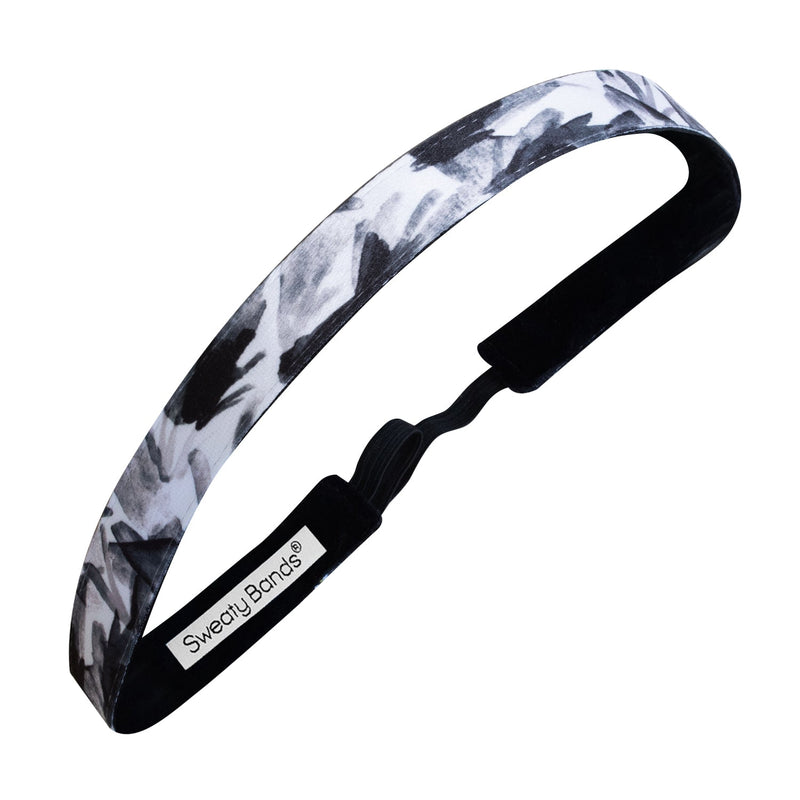 Keep Growing | Black, White | 5/8 Inch Sweaty Bands Non Slip Headband