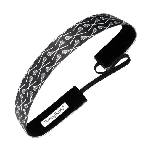 LAX to the MAX Black Sweaty Bands Non Slip Headband