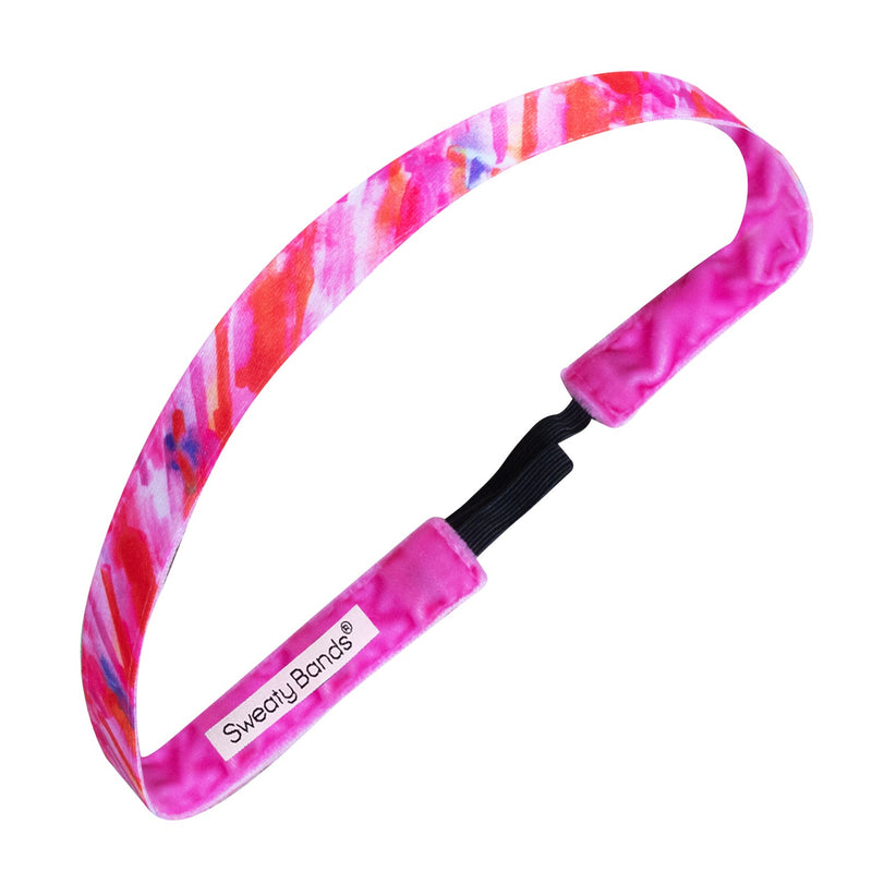 Lean In | Pink, Orange | 5/8 Inch Sweaty Bands Non Slip Headband