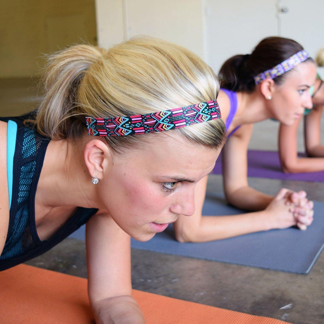 Light Speed | Black, Pink | 1 Inch Sweaty Bands Non Slip Headband