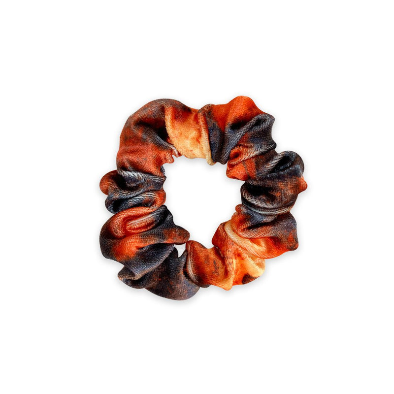 Mini Scrunchie | Bleach Dye | Black