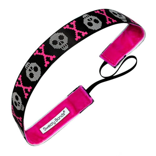 No Bones About It | Black | 1 Inch Sweaty Bands Non Slip Headband