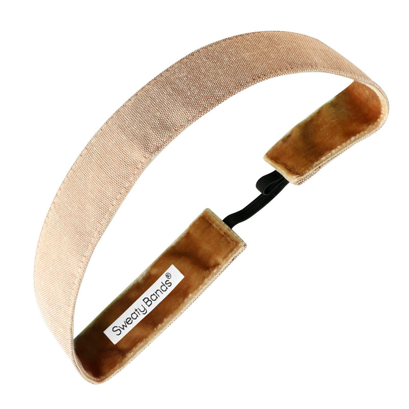 Oxford | Tan | 1 Inch Sweaty Bands Non Slip Headband