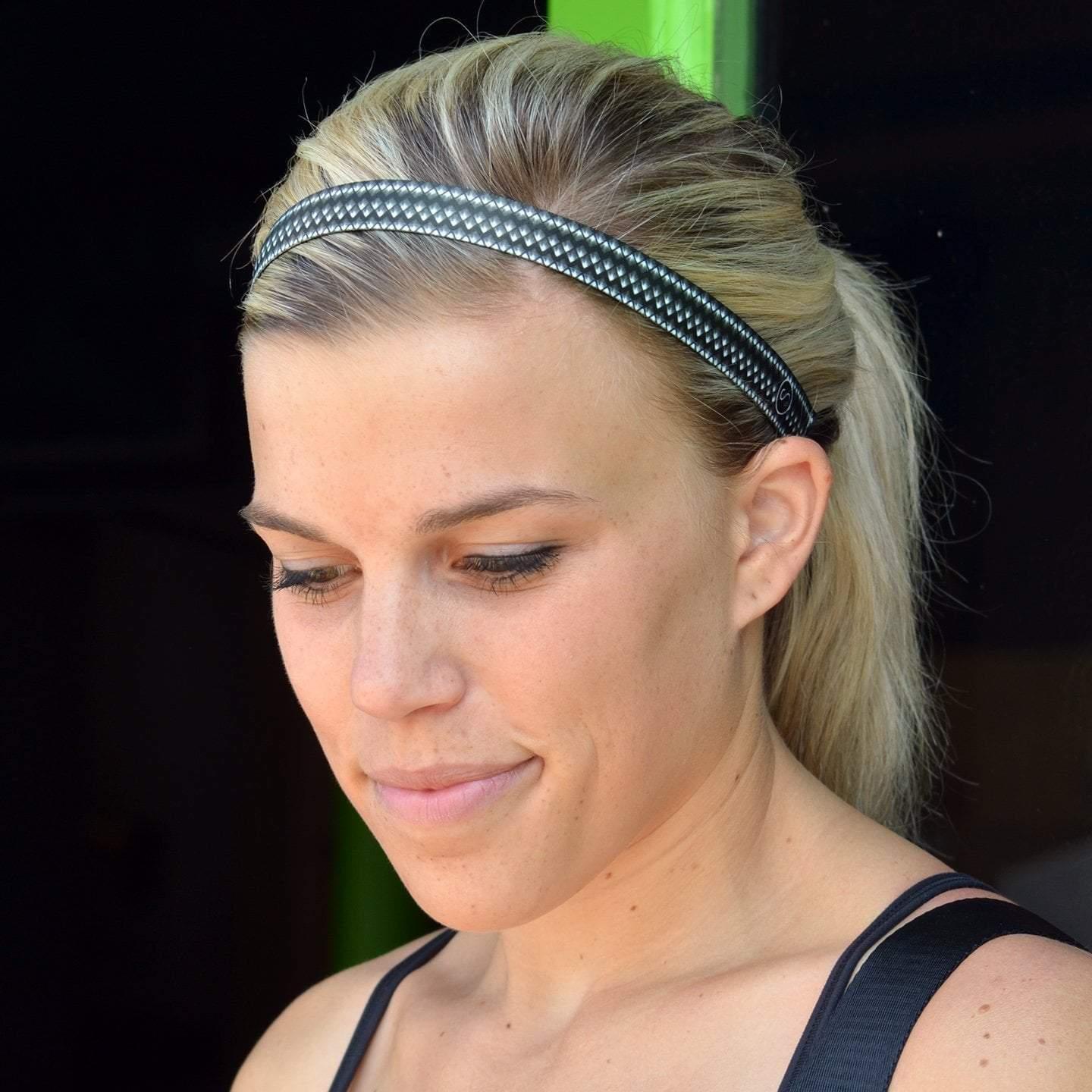 Paparazzi | Black, White | 5/8 Inch Sweaty Bands Non Slip Headband