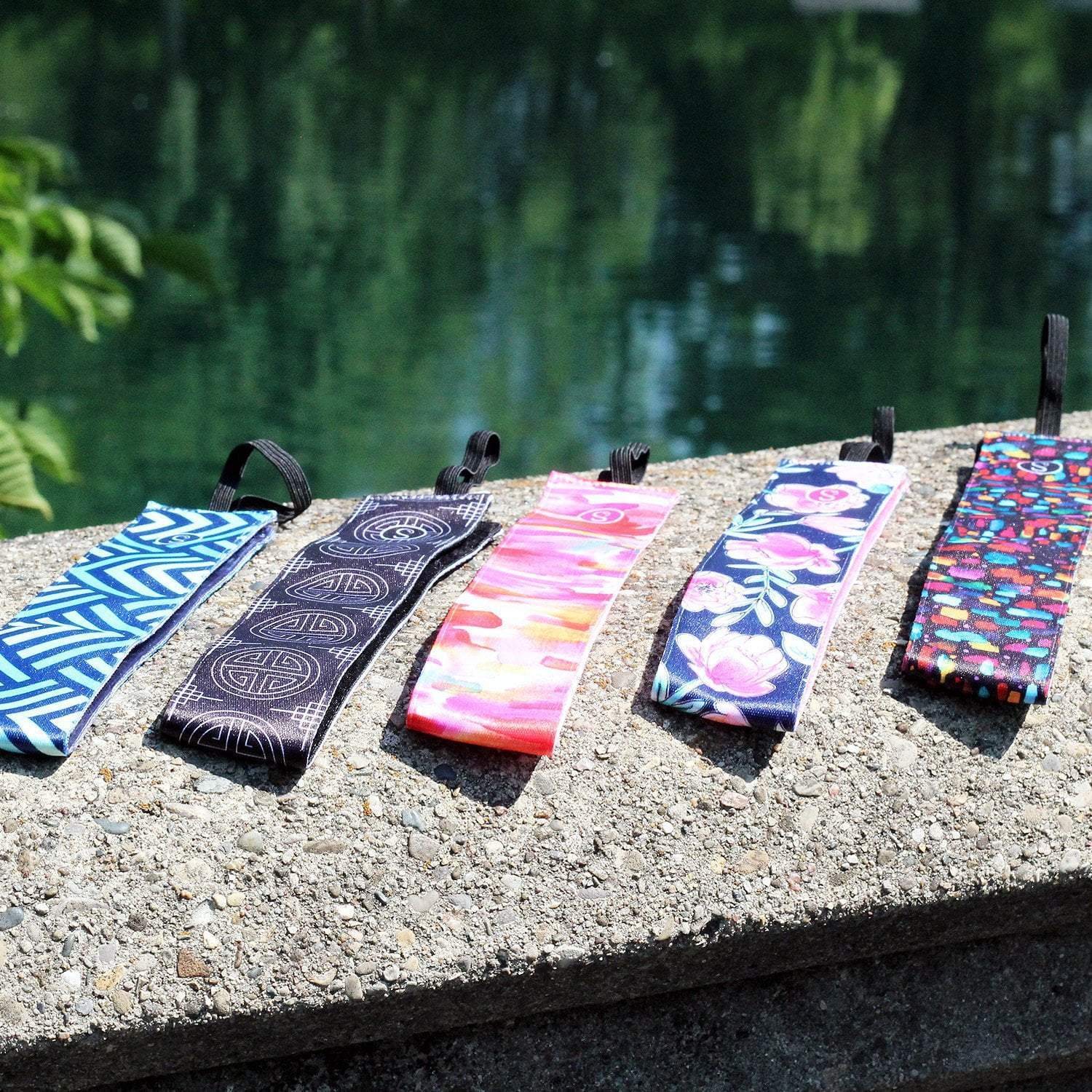 Pastel Petals | Navy, Multi | 1.5 Inch Sweaty Bands Non Slip Headband