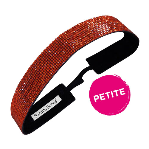Petite | Bling | Glitterati | Orange | 1 Inch Sweaty Bands Non Slip Headband