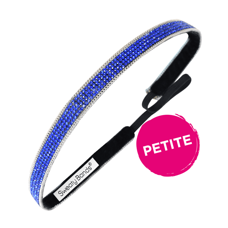 Petite | Bling It | Bejeweled | Blue | 3/8 Inch Sweaty Bands