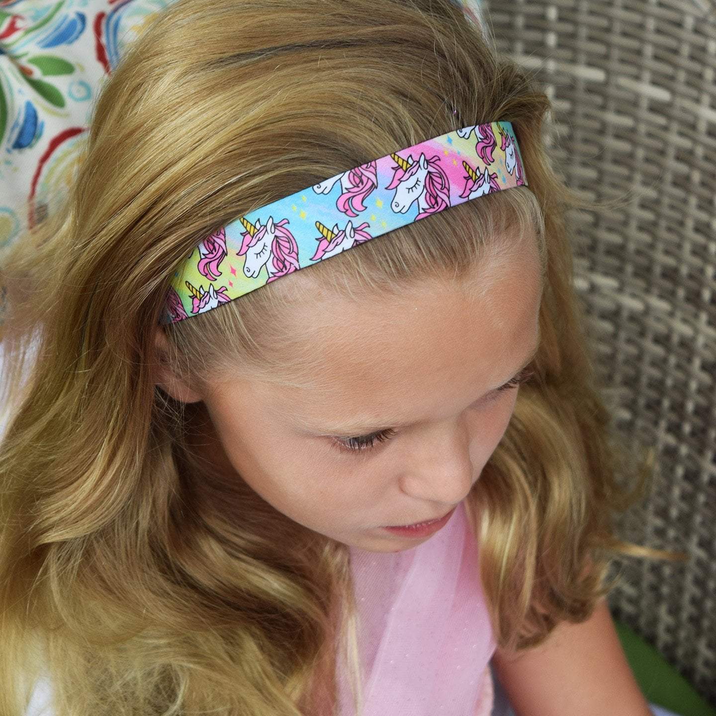 Petite | Born a Unicorn | Multi | 1 Inch Sweaty Bands Non Slip Headband