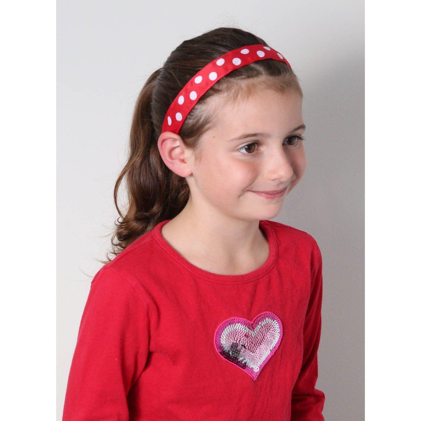 Petite Do the Polka Dots Red, White Sweaty Bands Non Slip Headband