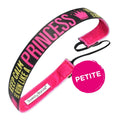 Petite | Keep Calm and Run Like A Princess | Black, Pink | 1 Inch Sweaty Bands Non Slip Headband